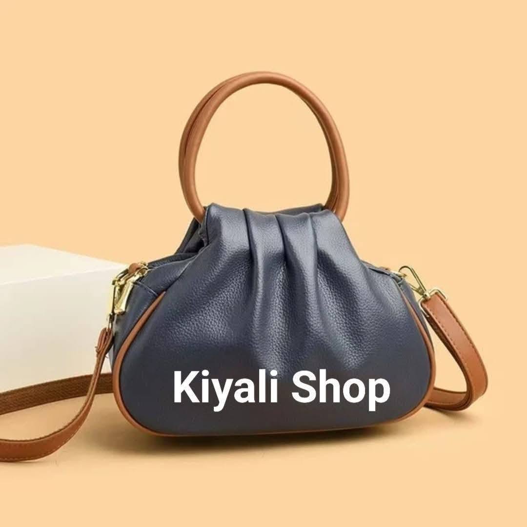 Sac bourse plissé anses camel